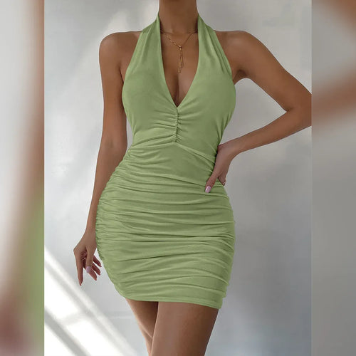 Alba - Vestido de noche con escote en V profundo
